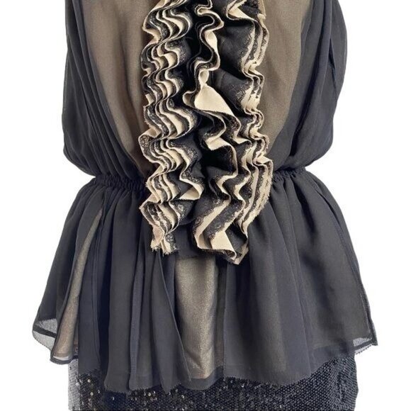 Neiman Marcus For Target Robert Rodriguez Ruffle Top Halter Tank Blouse Size S - Picture 3 of 9